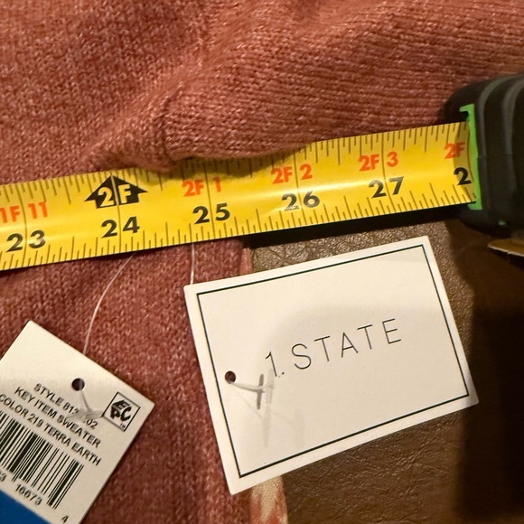 NWT 1. State from Macy's High Neck/Turtleneck Oversized Sweater in Rust - Picture 13 of 13